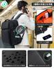 FENRUIEN Men's Business Backpack, Large Capacity, Waterproof, Fits 17-inch PC Laptop, Expandable Gusset, USB Charging Port, Black, Shape-Resistant,