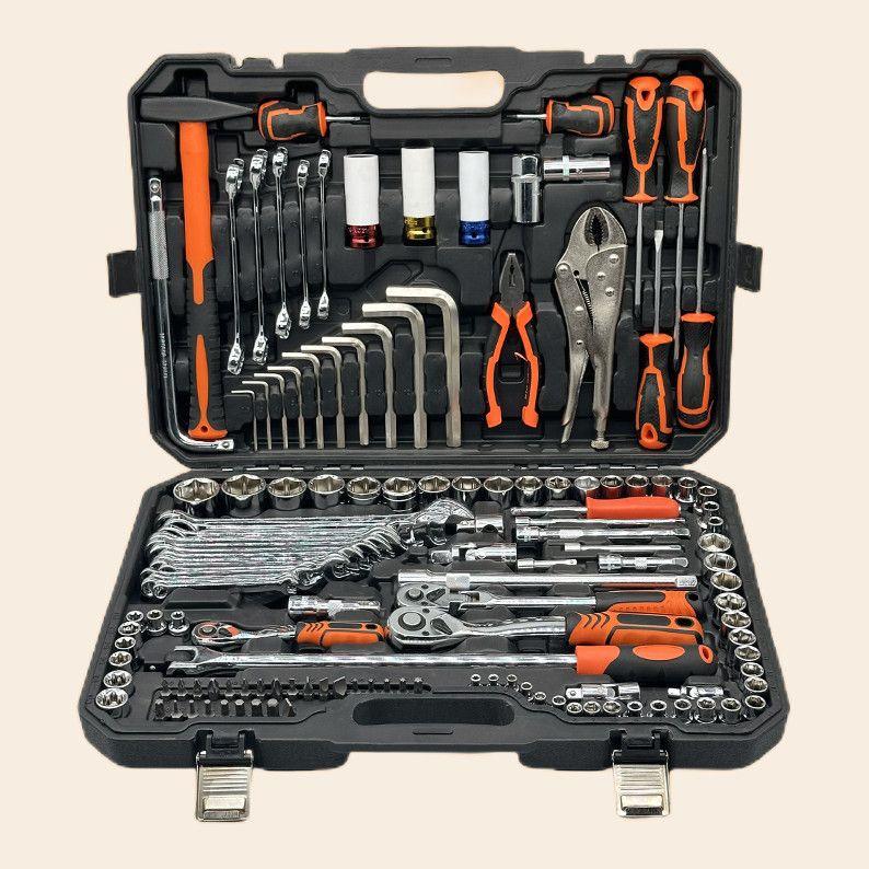 Multifunctional Auto & Motorcycle Repair Tool Set with Ratchet Socket Wrench