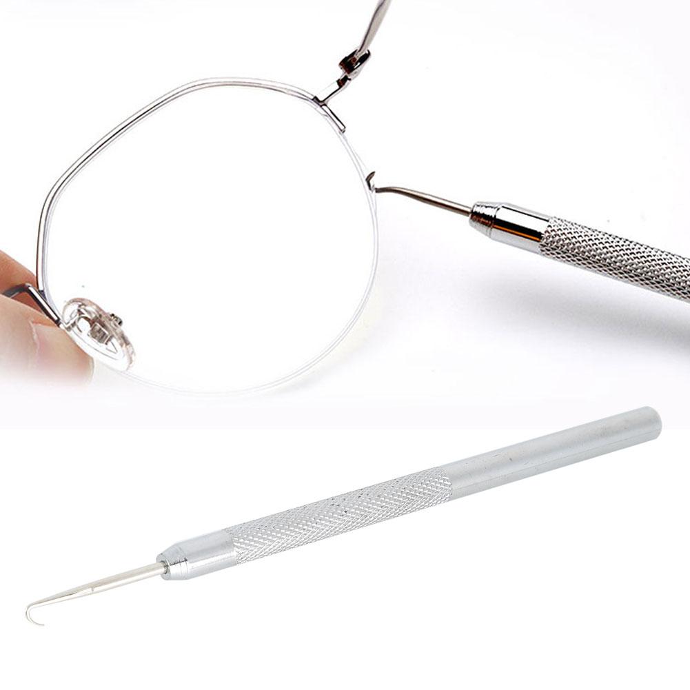 Professional Glasses Wire Pulling Hook Half Frame Glasses Repairing Draw HookStainless Steel Handle