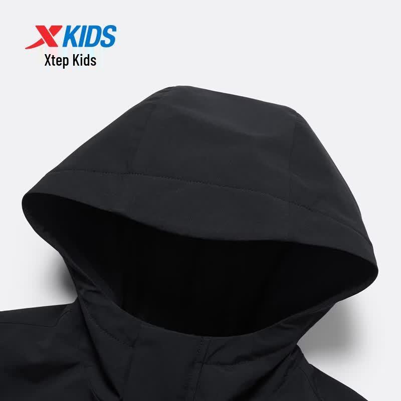 Xtep Kids 'Rock Shell' Tech Fleece Hooded Windbreaker Jacket