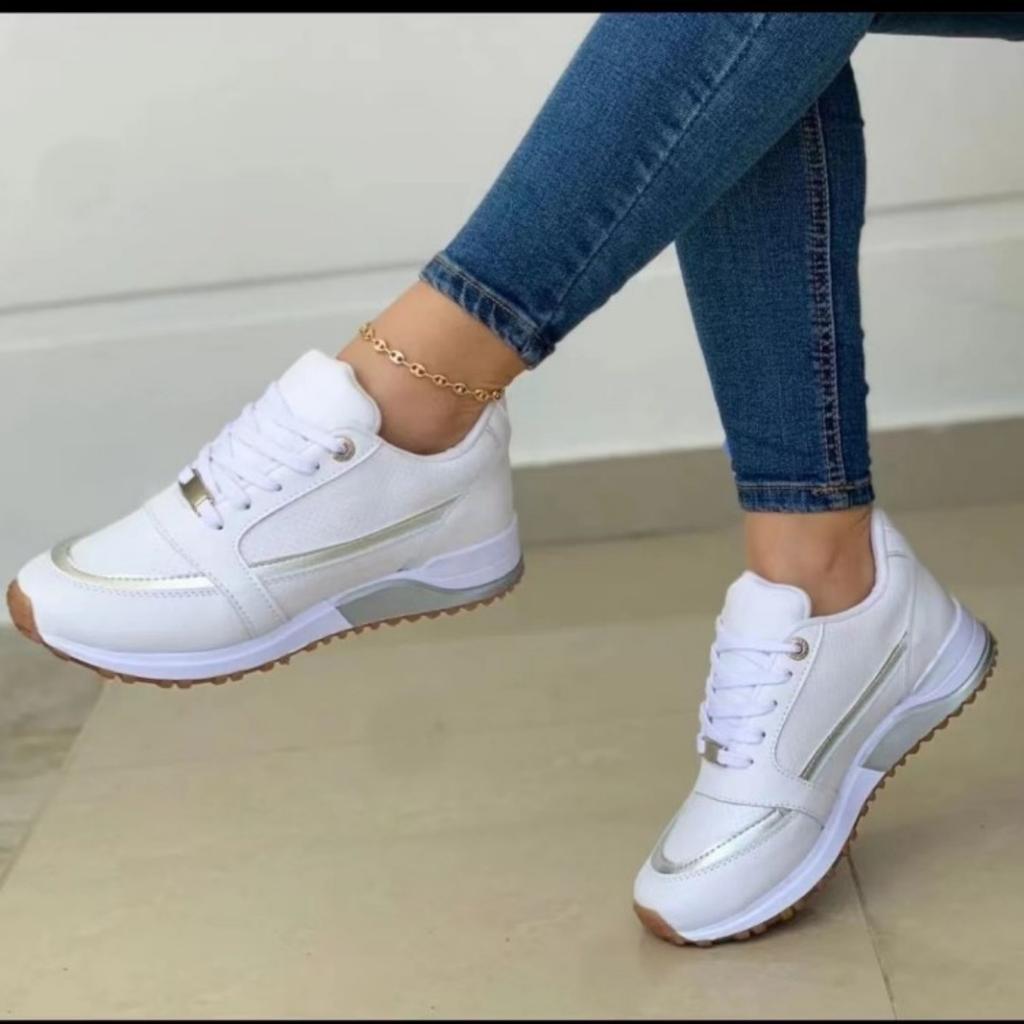 Women's Shoes, Thick Soled Shoes, Casual Shoes, Low Cut Shoes, Lace Up Shoes, Sports Shoes, Single Shoes, Flat Shoes, Color Blocked Single Shoes