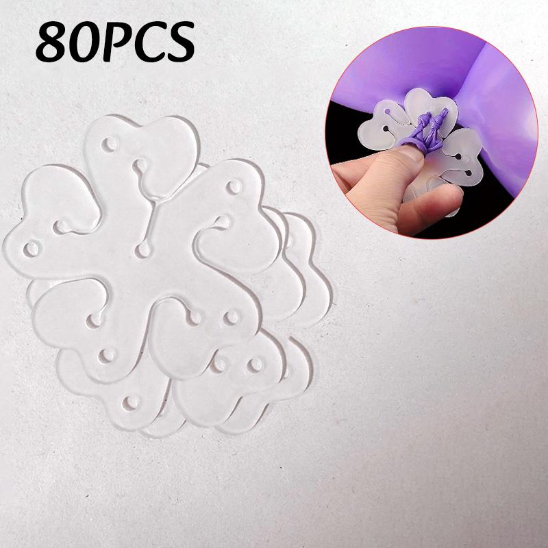 20-100pc Flower Shaped Balloon Clip Holder Balloon Connector Clips Plum Ring Buckle Birthday Wedding Party Balloons Sealing Clip
