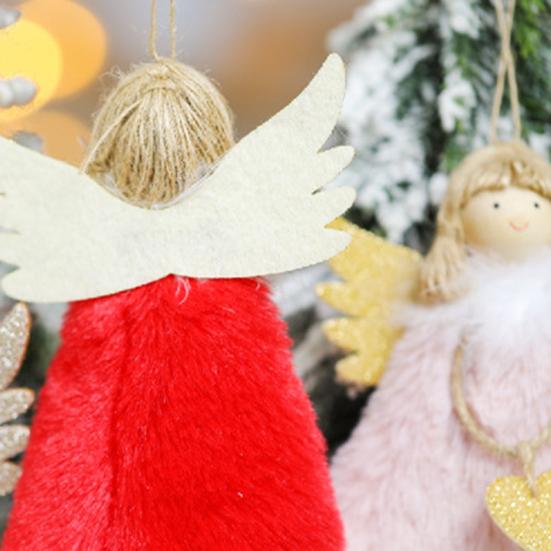 Doll Pendant Hanging Design Delicate Multi-color Christmas Hanging Angel Doll for Wall