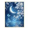 Diamond Art 5D Full Paste Type Embroidery Kit Diamond Art Flower Moon Landscape Kit DIY Adult Kids Handmade Home Wall Decor Mosaic Art 30x40 Cm