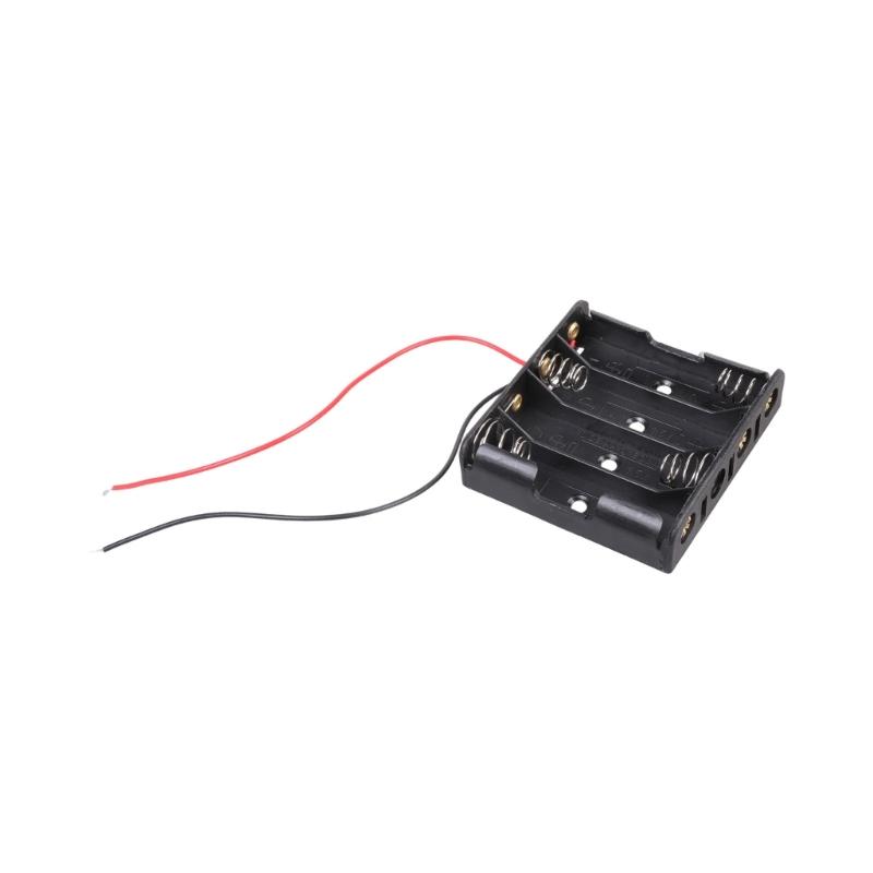 Flexible 2A Battery Holder Box Plastic Battery Organiser Case with Wire for DIY Circuits and Electronics Projects