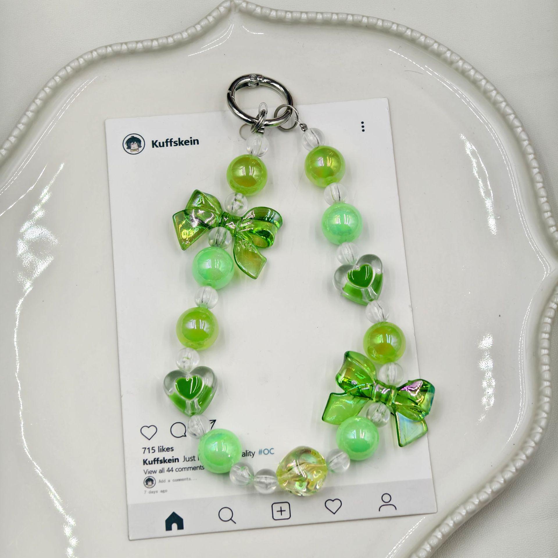 Elegant Crystal Beaded Phone Lanyard and Pendant