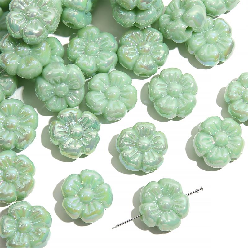 Acrylic Flower Beads for DIY Necklace Bracelet Earring Jewelry