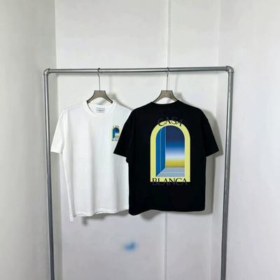 Camiseta de Algodón Holgada con Estampado de Casablanca para Hombre y Mujer 2026 Ropa Urbana Juvenil
