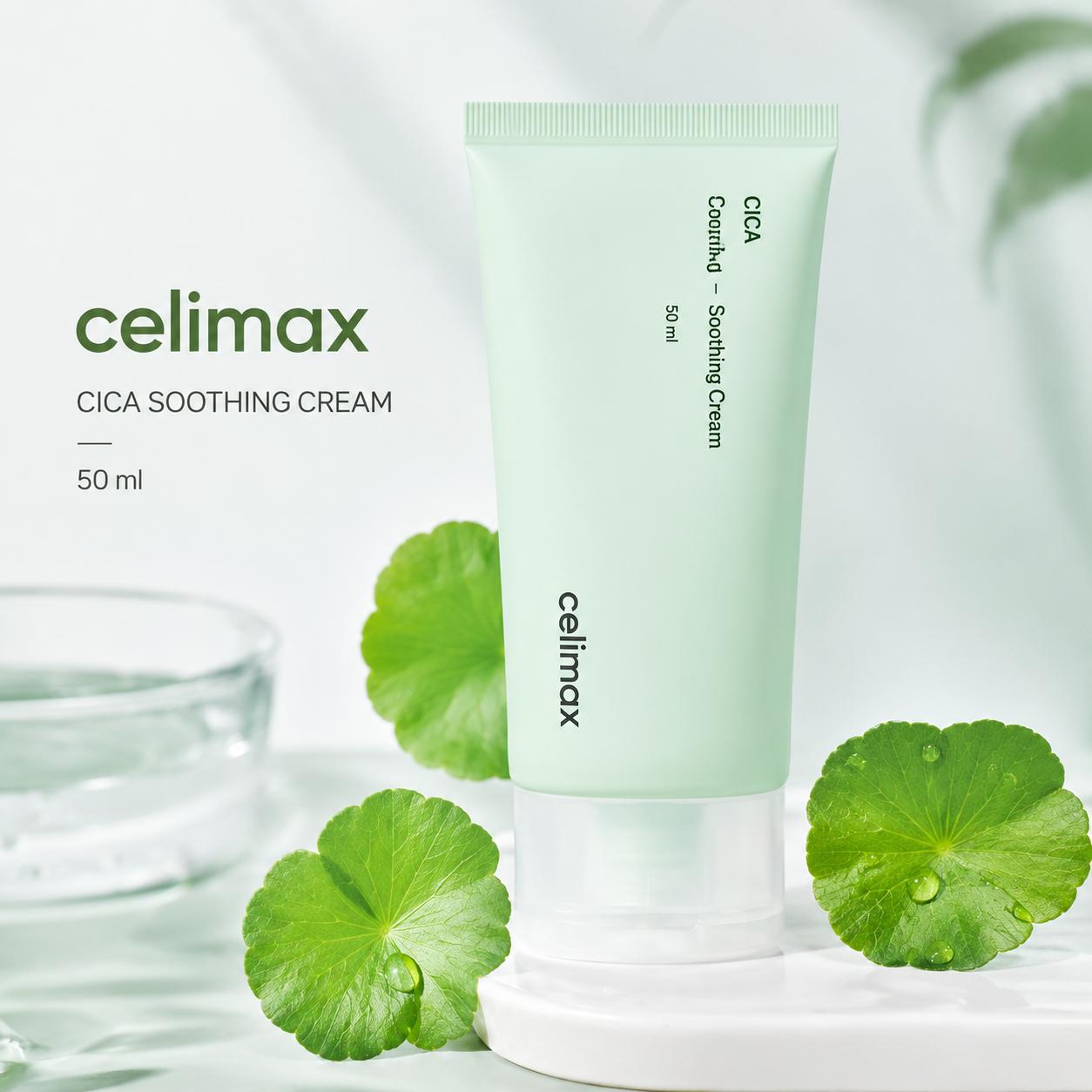 Celimax Centella Asiatica (Cica) Extract Gel Cream, Soothing & Oil-Free Hydrating Cream, 50ml