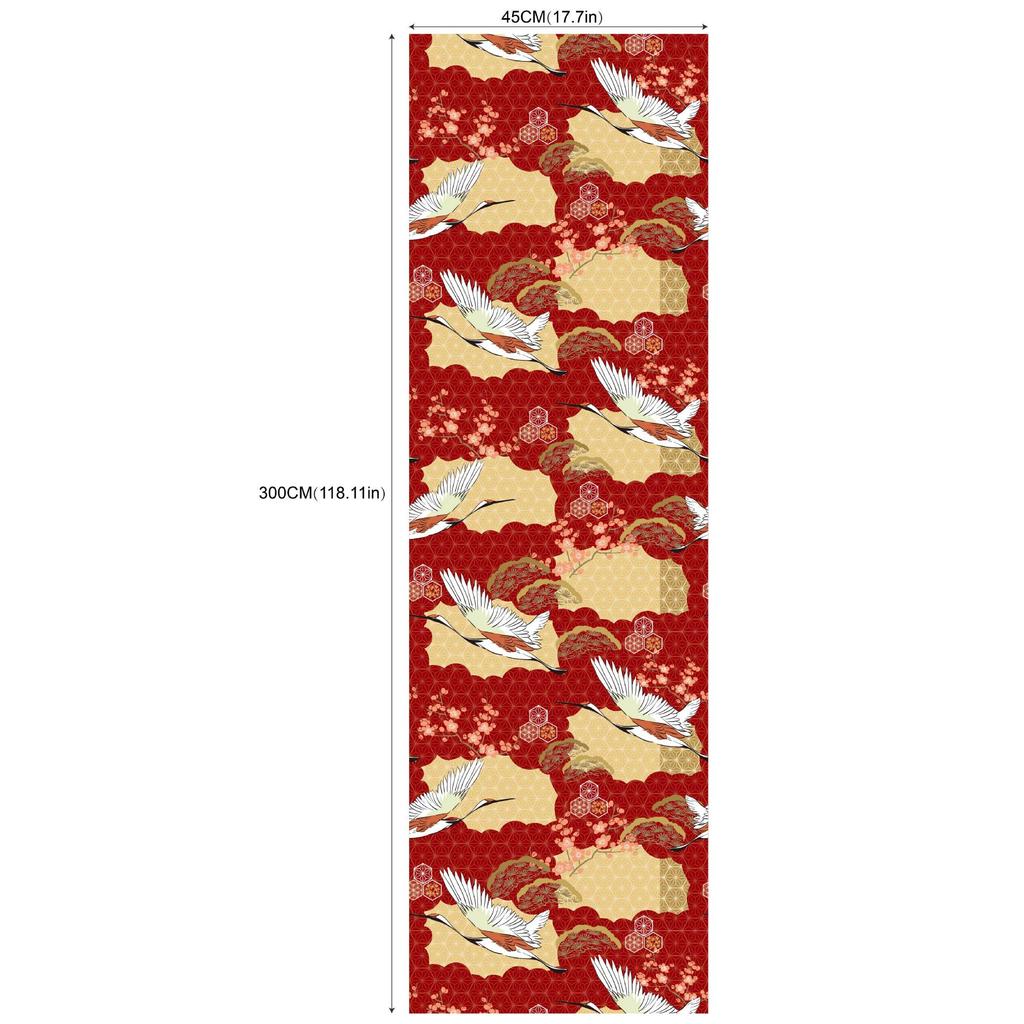 Chinesisch Rot Floral Abziehen und Aufkleben Tapete Abnehmbares Vinyl Selbstklebende Wandrenovierungsaufkleber Heimdekor Tapeten