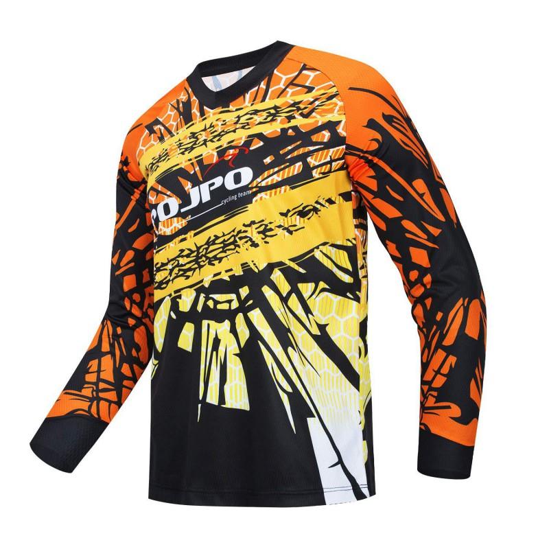 Men Women Cycling Jersey Long Sleeve Quick Dry UV Protection Mountain Bike Downhill Racing Shirt