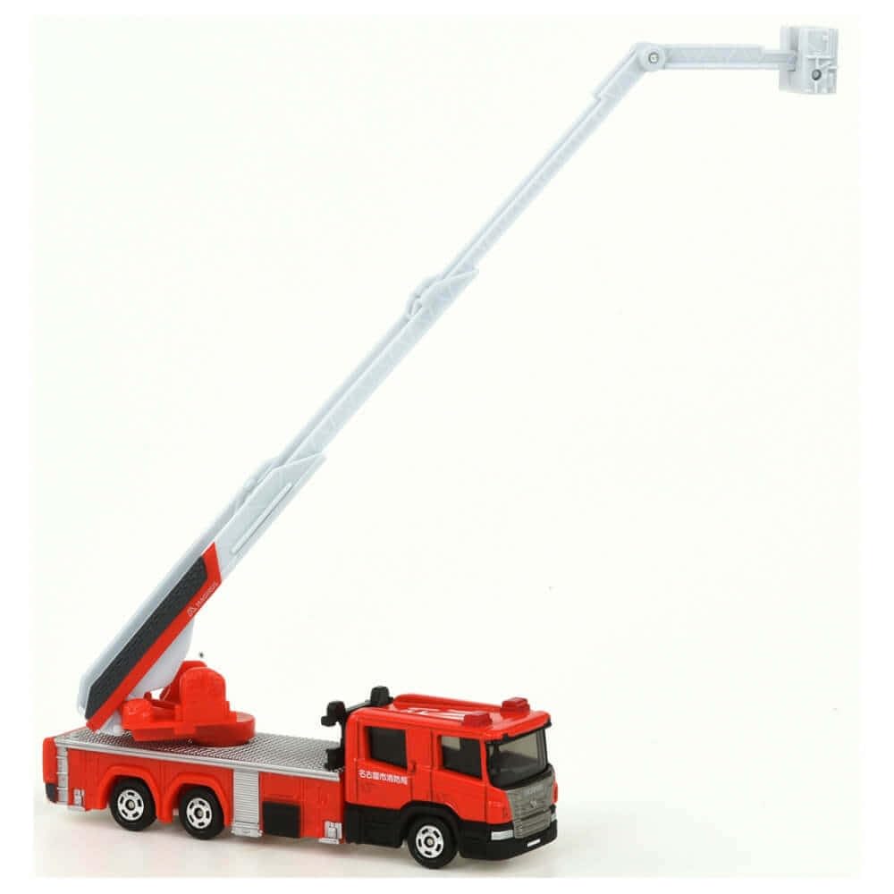 TAKARA TOMY Long Type Tomica 145 Nagoya City Fire Department 30m Class Articulated Ladder Miniature Car Toy for Ages 3 and Up Boxed Toy Safety