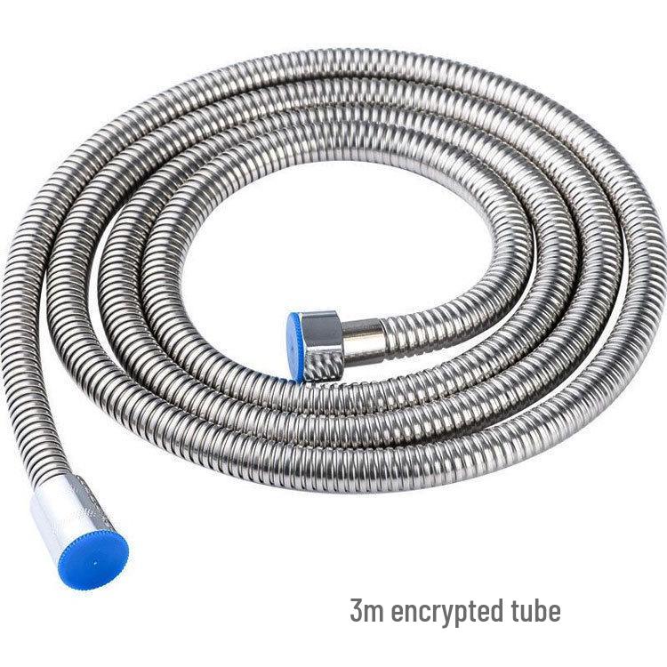 Explosion-Proof Stainless Steel Shower Hose, Electroplated Metal, Available in 1.5M or 2/3M Lengths