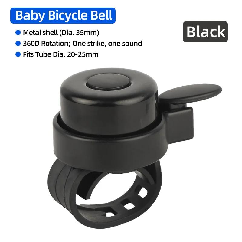 

Deemount Kid Bike Bell Cycling High Volume Warning Multi-Color Selection Strap Fixed Easy Install Scooter Bell чёрный