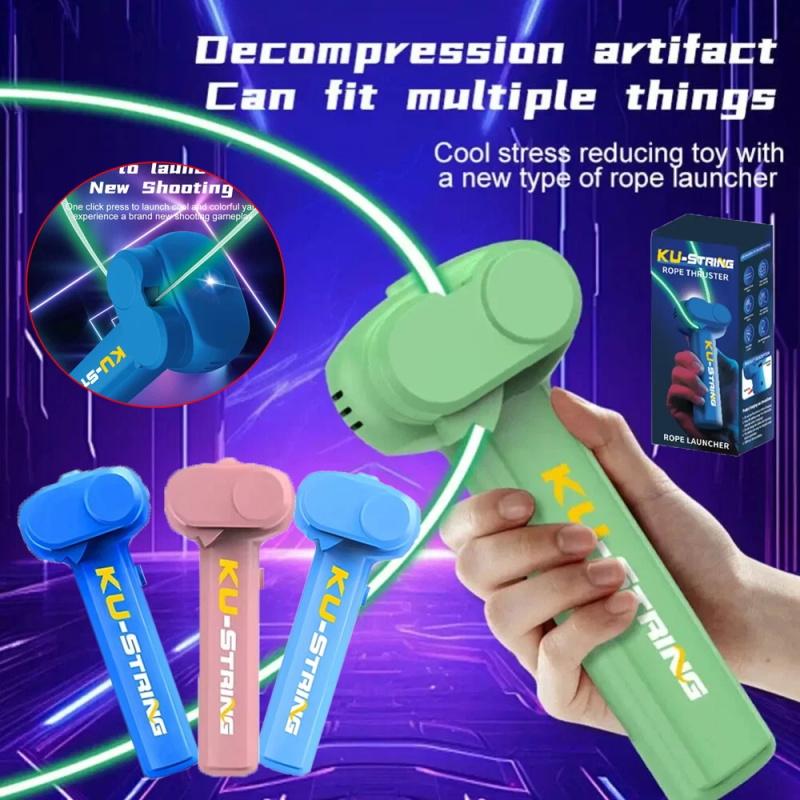 Elektrikli İpli Halat Fırlatıcı, Çocuklar İçin Kement İpli Atıcı, Halat Fırlatıcı Pervane, Çocuklar ve Yetişkinler İçin Oyuncak - Havalı Oyuncaklar - Rock it Kırmızı Fermuarlı İpli Oyuncak