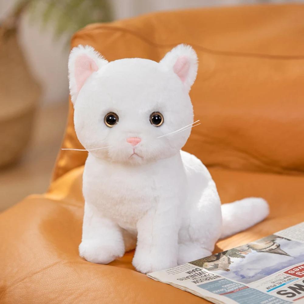 

Simulation Cat Plush Toy Artificial Touch Stuffed Cat Doll Kitten Animal Cats Gift for Kids