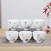 6pcs/lot Ceramic tea cup set Tourism tea set Kung Fu Tea Cup Portable brewing cup Housewarming gift Living room utensils 80ml