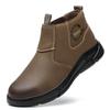 Bozong Men's Slip-On Steel Toe Kevlar Welder Safety Shoes