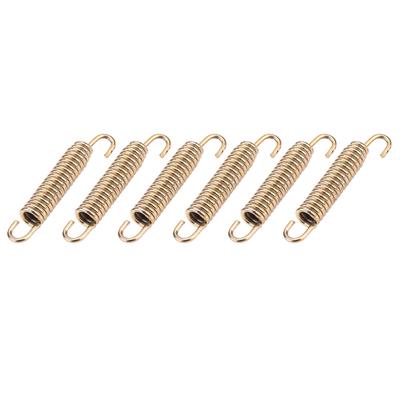 6 stücke Edelstahl Schalldämpfer Auspuffrohr Federhaken für Motorrad Roller ATV Gold