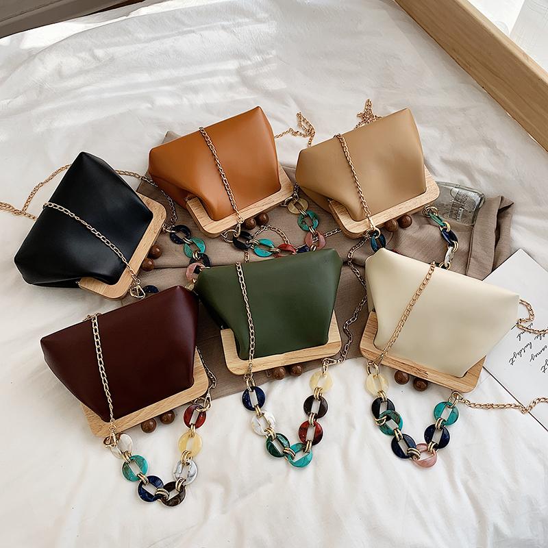 Luxury Designer Acrylic Chain Female Shoulder Crossbody Bags Fashion Evening Clutches Ladies Messenger Bag