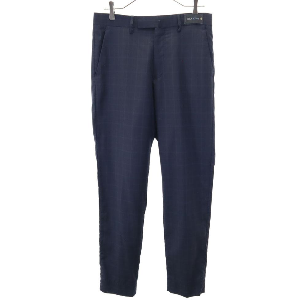 REDAACTIVE Maison Special Check Pattern Slacks pants 46 Navy system Men's Used