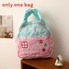 Polyester Cartoon Embroidered Cosmetic Bag With Zipper Closure For Daily Use