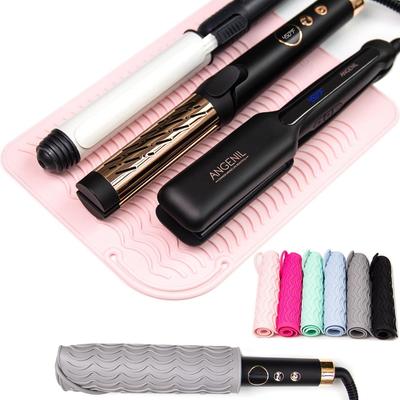 Non-slip Heat-resistant Silicone Mat & Cover for Hair Tools - Anti-scald Storage Pad for Curling Irons & Straighteners