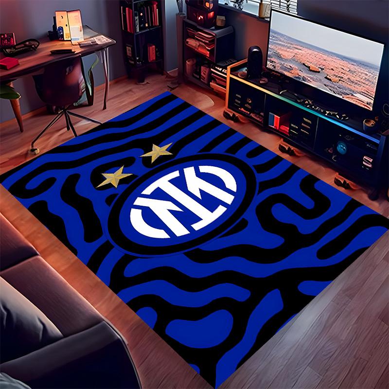 Inter Milan logo1 Printed Absorbent Washable Carpet, Non-Slip Bathroom Mats, Kitchen Rugs, Yoga Mat,Living Room Entrance, Camping Picnic Rugs