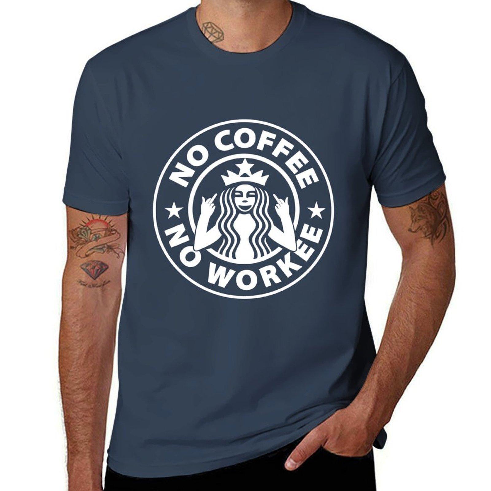 NO COFFEE NO WORKEE TShirt Quick Dry Training Short Sleeve Tee S