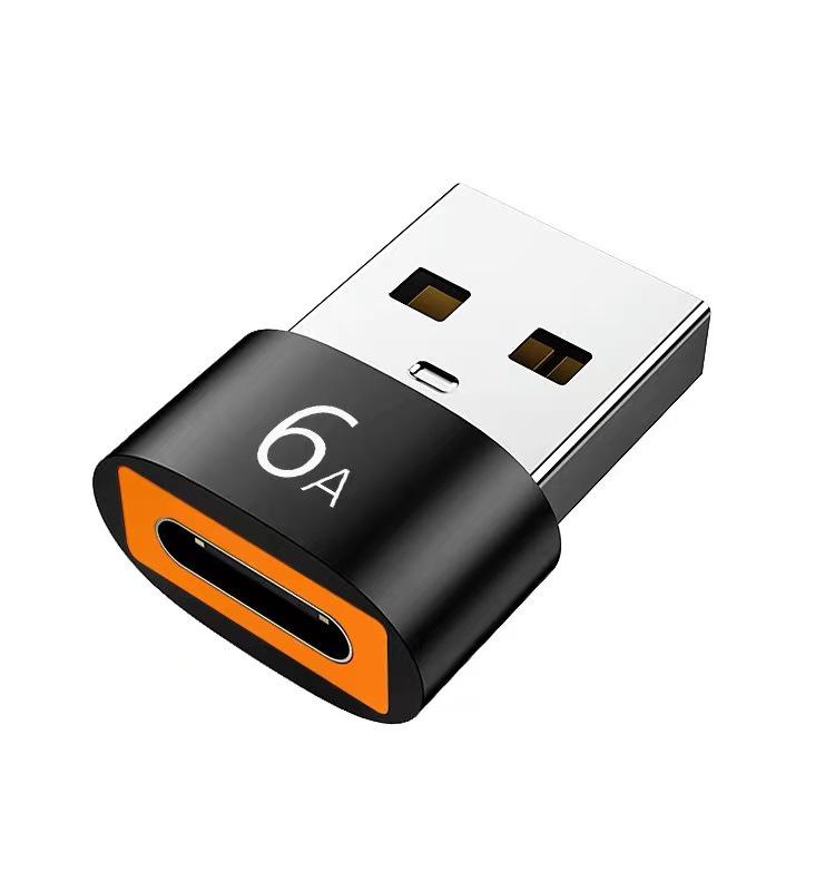 USB To Type-C Adapter: 6A Fast Charging Data Cable, Compatible with Huawei and Apple Devices