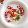 Christmas Cartoon Cute Keychain Santa Claus Elk Snowman Pendant Keyring Backpack Hanging Decoration  Year Party Gifts