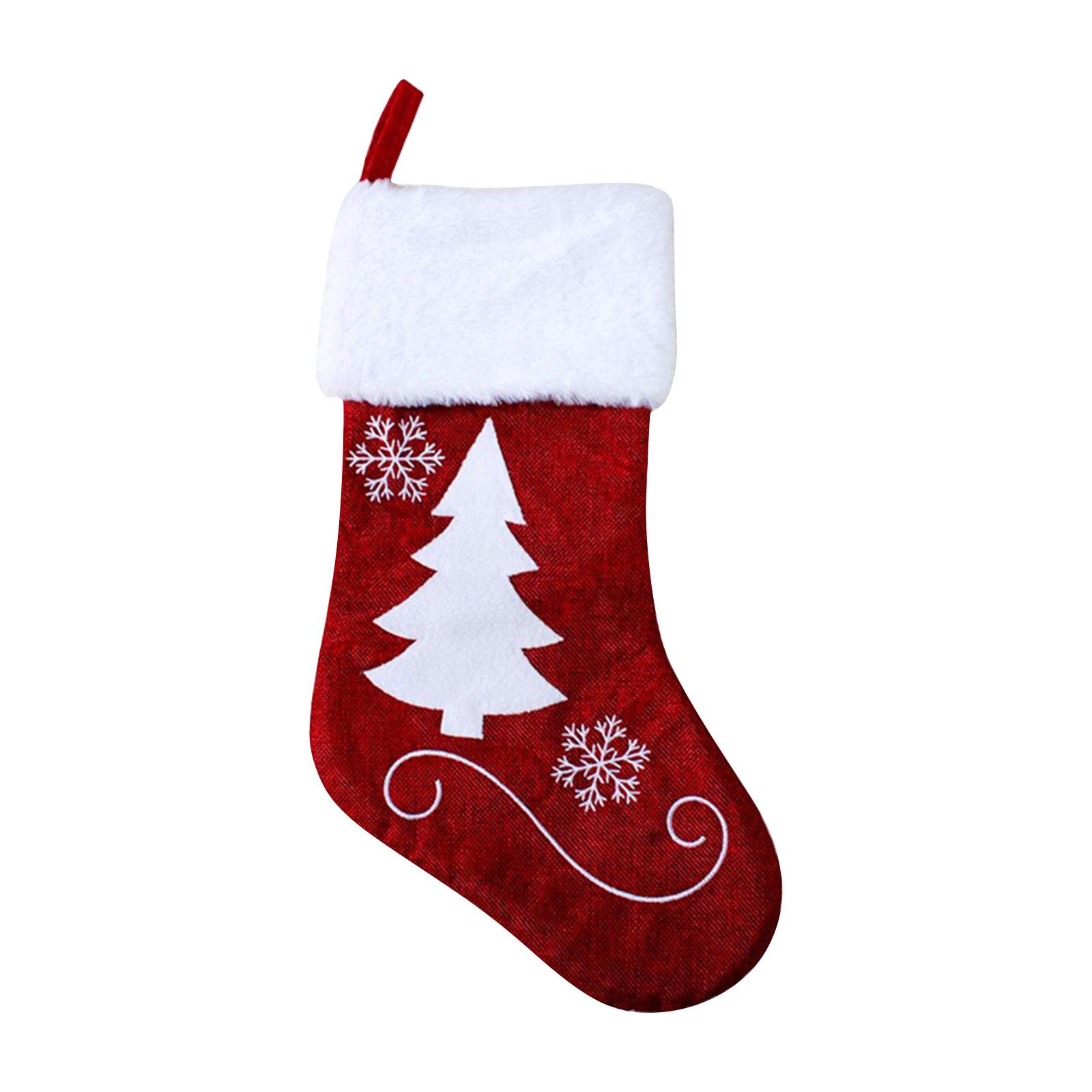 

Red Christmas Stockings, Large Red Christmas Stocking Candy Bags, Suitable For Home Décor And Holiday Party Decorations. One Size