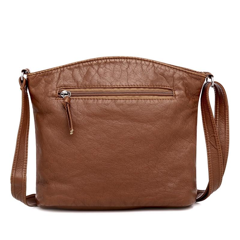 Borsa da donna retrò Doppia cerniera Borse a tracolla da donna in morbida pelle Borse a tracolla da donna firmate
