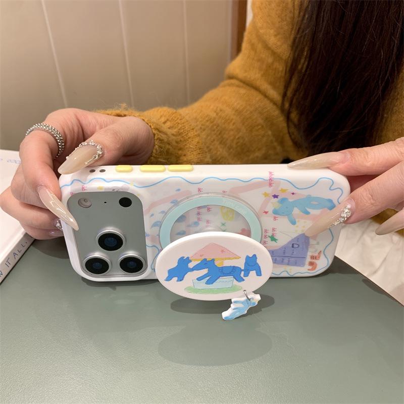 

Graffiti Raindrop Carousel Magnetic Case for iPhone 17 Pro Max / 16 Pro / 15 Pro iPhone 17