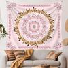 Floral Bohemian Tapestry for Bedroom & Living Room - Pink Mandala Wall Hanging - 38x28 inch