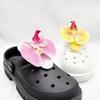 2pcs Colorful Lifelike 3D Orchid Flower Cluster Exaggerated Shoe Clips With Metal Clips, Removable Shoe/Clothing DIY Decorations