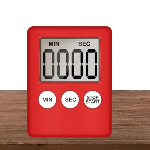 Digital Kitchen Timer with LED Display, Ultra-Slim, Magnetic Back, LCD Display, Mini Countdown Timer with Memory Function, Visualization Electronic Ti