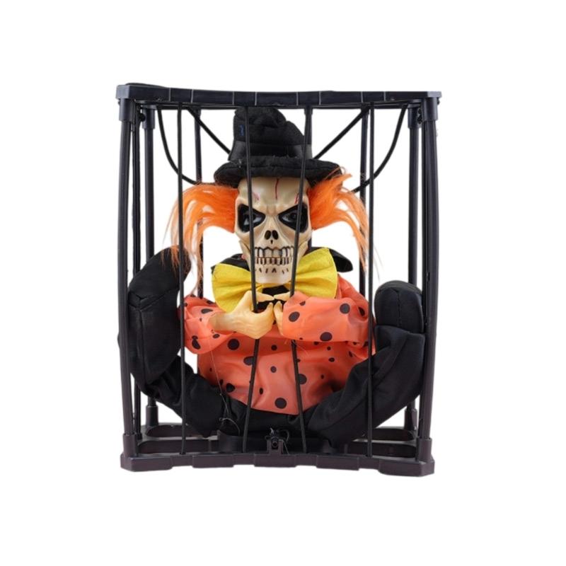 

Animated Glowing Skeleton Cage Specter Halloween Props Multiple Styles ABS Materials Indoor Outdoor Use 1