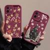 Christmas Tree Pattern Phone Case For Samsung Galaxy A35 A14 A34 A24 A05 A05S A52 A32 A53 A33 S21 S20 FE S22 Plus Note 20 Ultra