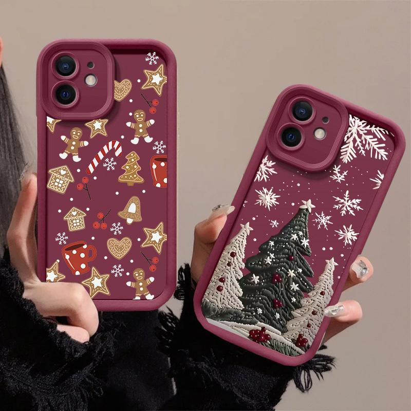 Christmas Tree Pattern Phone Case For Samsung Galaxy A35 A14 A34 A24 A05 A05S A52 A32 A53 A33 S21 S20 FE S22 Plus Note 20 Ultra
