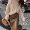 Long Sleeve Women's Sweater Autumn Winter Casual Soft Knit Inner Base Loose Cropped Knit Pullovers