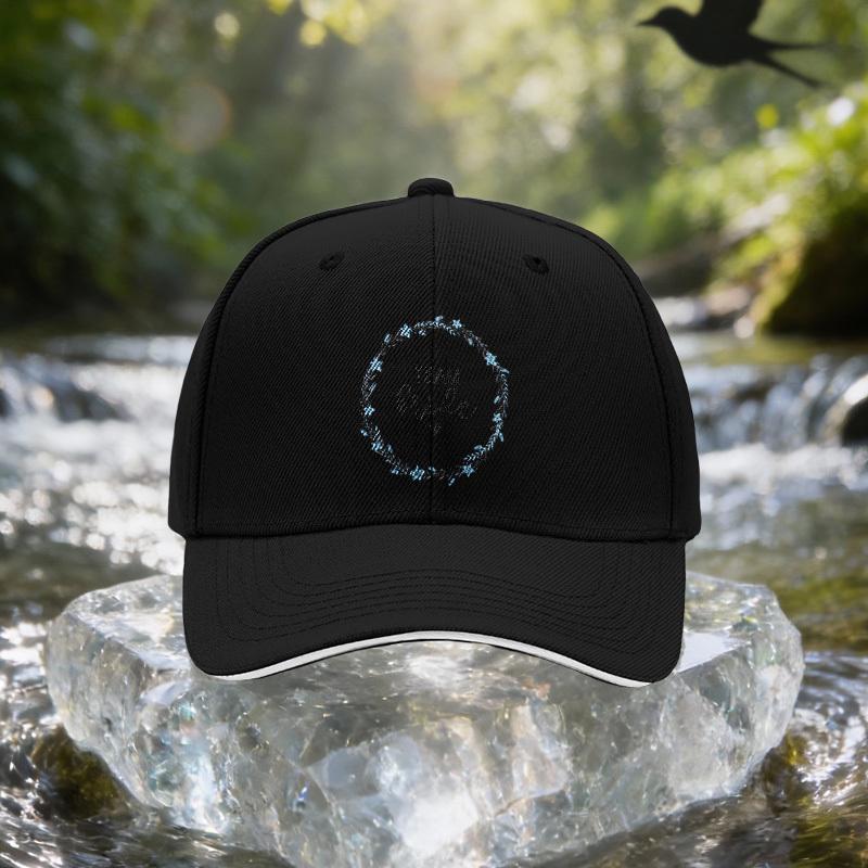 Blue Wreath English TEAM Bride Sandwich Baseball Cap Unisex Easy Lightweight Adjustable Outdoor Sun Hat Suitable for Travel Par