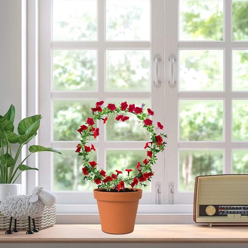 4 Pieces Garden Trellis Rust Free Vine Plant Metal Support Wire Plants Climbing Holder Rack for Garden Stem Stalks Vines