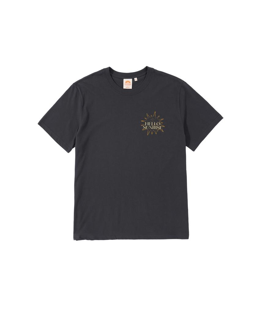 HELLO SUNRISE Hs Sunburst Icon Tee_Charcoal