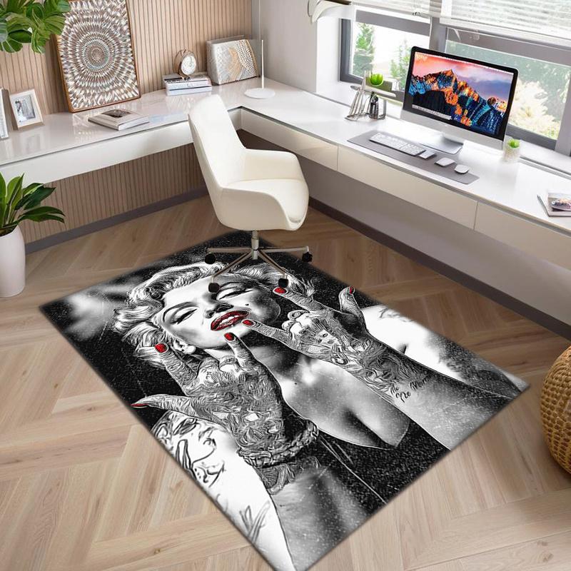 800 Square Meters of Carpet Featuring The American Icon Marilyn Monroe, a Soft Mat Ideal for Protecting The Floor in Offices, Homes, And Bed
