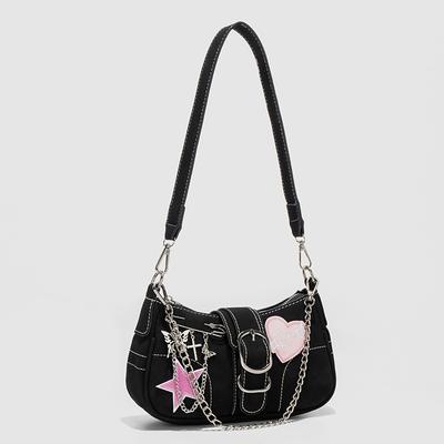 Sac à main à broche papillon pour fille, style mode de niche Instagram, style moto, style baguette