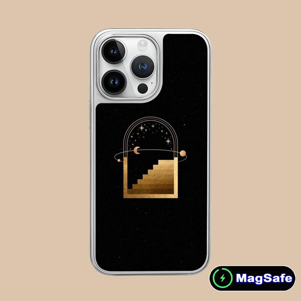 

Sun Moon Mobile Cell Phone Case for iPhone 17 16 15 14 13 12 11 Air Pro Max Plus Magsafe Silver Plating Colorful Cover Luxury iPhone 11