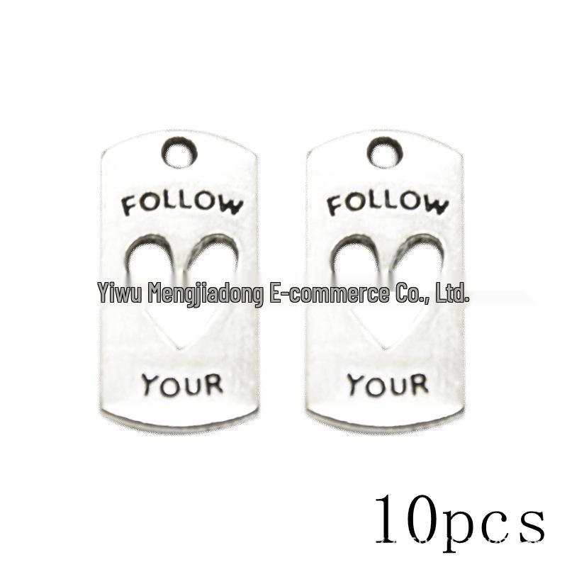 DIY Vintage Gold Inspirational Word Tag Pendant for Jewelry Making