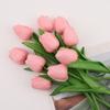 1pcs Mini White Tulip Artificial Flowers, Wedding Home Decor, Realistic Fake Tulips Gifts Birthday Graduation