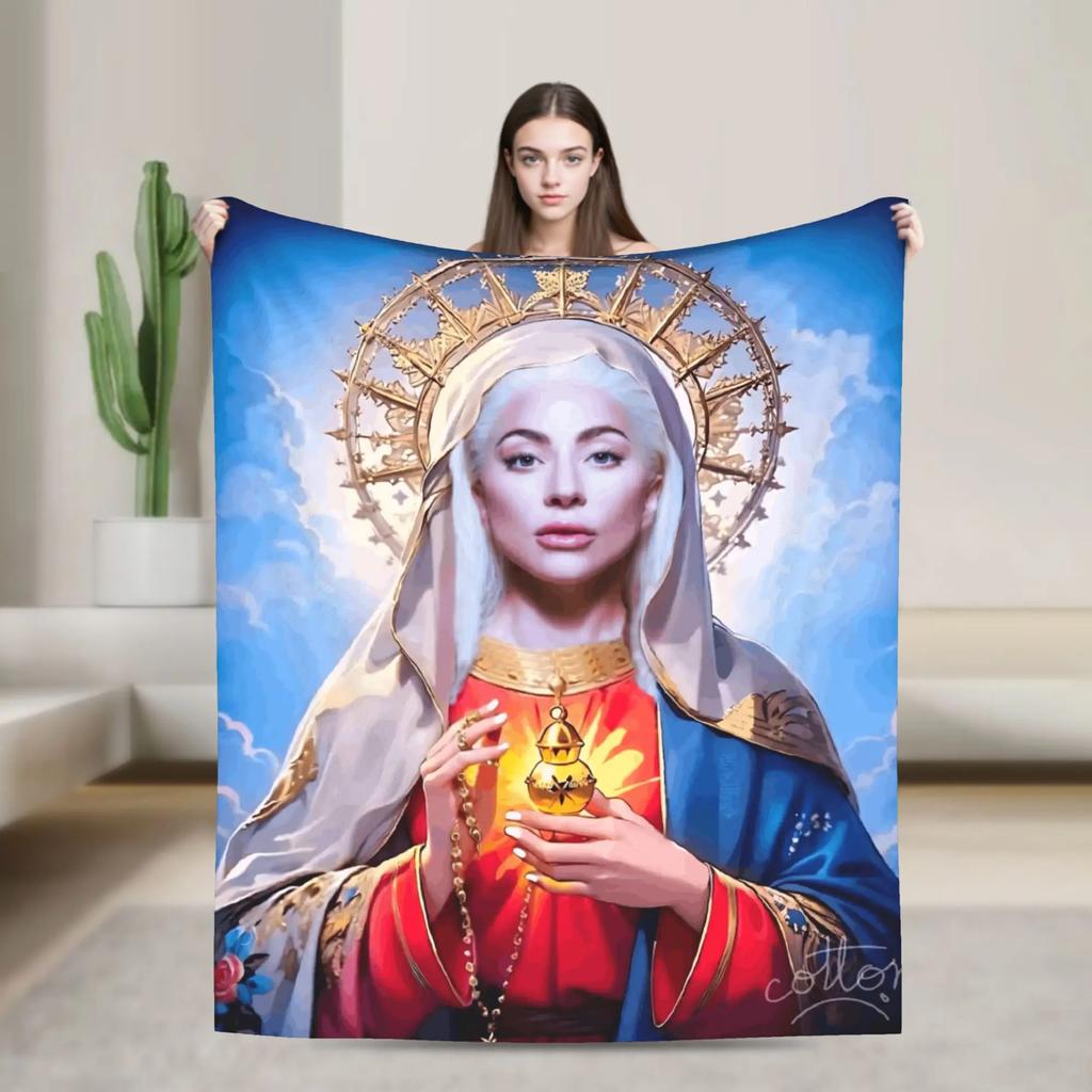 Lady Gaga Stupid Love Album Inspired Soft Plush Throw Blanket Warm Flannel Bedspread Sofa Cover Home Decor
